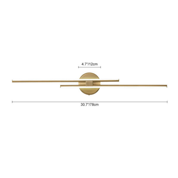 Thehouselights-Linear LED Flush Mount Ceiling Light-Ceiling Light-Nickel-60 CM