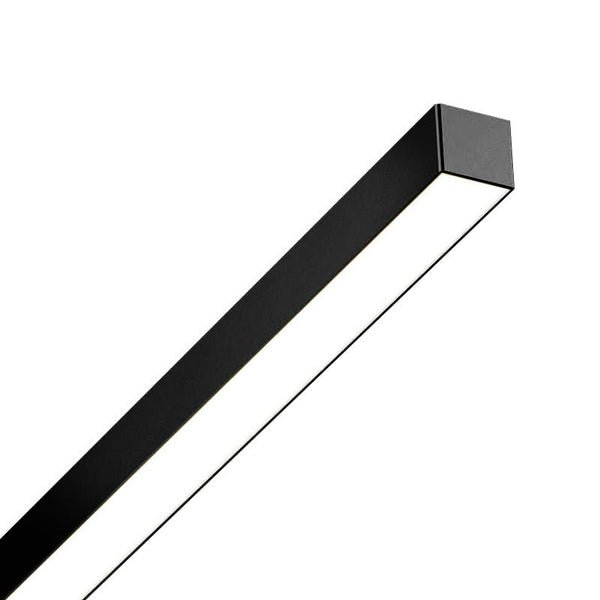 Thehouselights-Long Strip LED Black Flush Mount-Ceiling Light--
