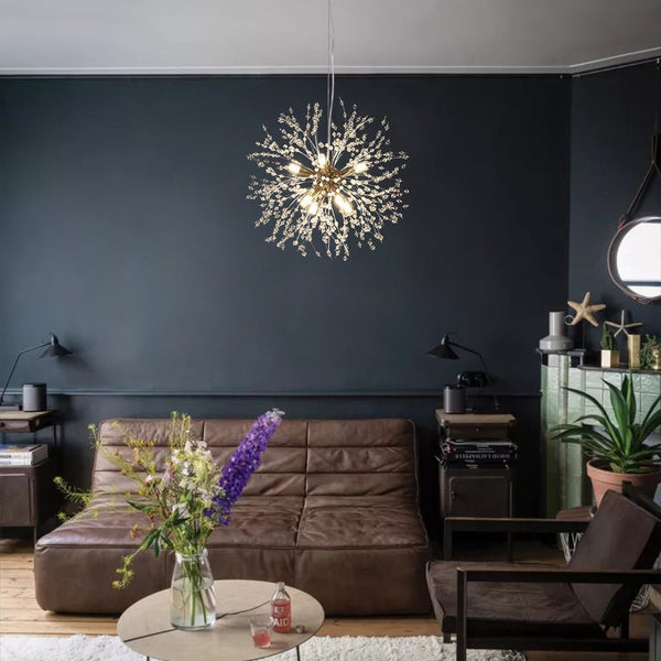 Thehouselights-Luxury 8-Light Sputnik Firework Crystal Chandelier-Chandelier-Brass-