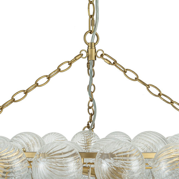 Thehouselights-Luxury Large Cluster Cloud Bubble Chandelier Ribbed Glass Brass Hanging Light-Chandelier-8-Light-