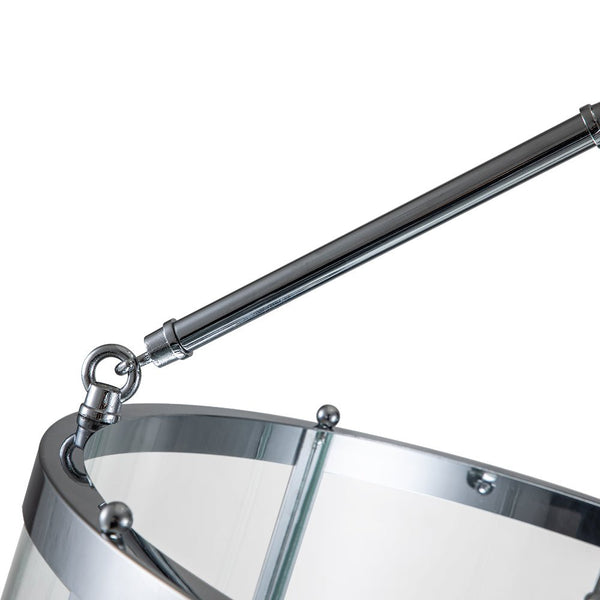 Thehouselights-Manor Cylinder Glass Lantern Pendant Light-Pendant-Chrome-