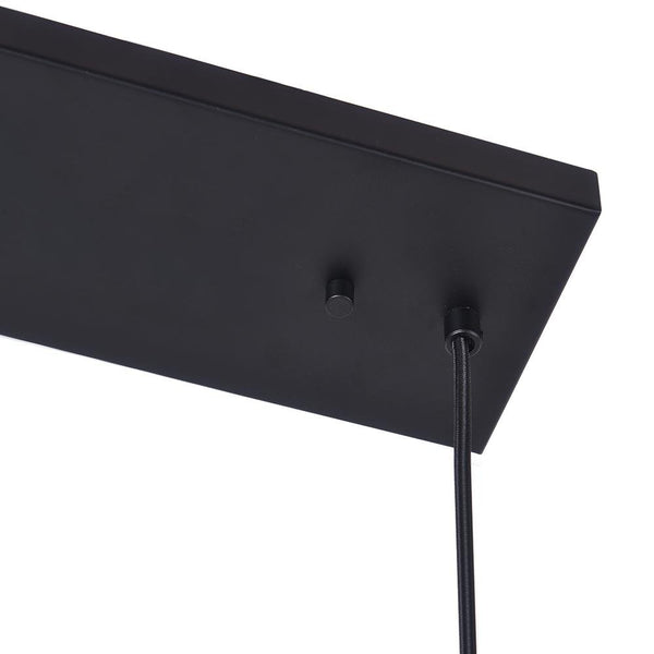 Thehouselights-Mid-Century Black Geometric Rectangle Chandelier-Chandelier-4 Bulbs-