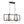Thehouselights-Mid-Century Black Geometric Rectangle Chandelier-Chandelier-4 Bulbs-