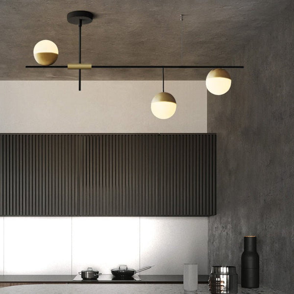 Thehouselights-Mid-Century Modern 3-Light Kitchen Island Chandelier-Chandelier--