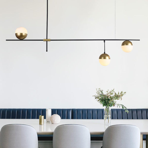 Thehouselights-Mid-Century Modern 3-Light Kitchen Island Chandelier-Chandelier--