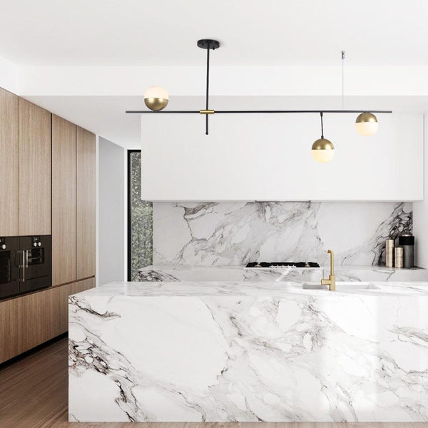 Thehouselights-Mid-Century Modern 3-Light Kitchen Island Chandelier-Pendant--
