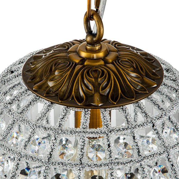Thehouselights-Mid-century Modern Crystal Orb Chandelier-Chandelier-1-Light-