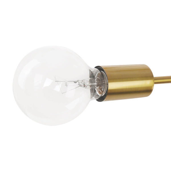 Thehouselights-Mid-Century Modern Linear Sputnik Chandelier-Chandelier-8 Bulbs-Brass