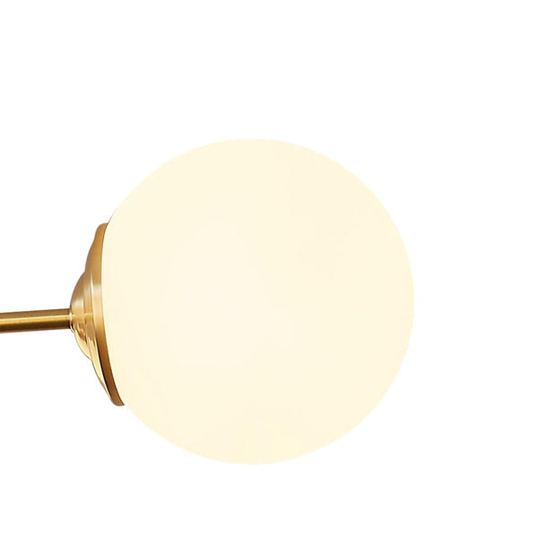 Thehouselights-Mid-Century Modern Opal White Glass Globe Kitchen Chandelier-Chandelier-6 bulbs-