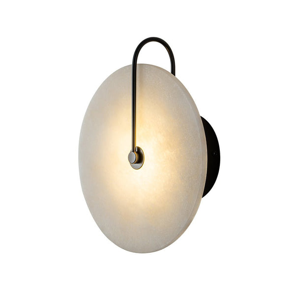 Thehouselights-Mid-century Wall Sconce With Circle Marble Shade-Wall Lights--