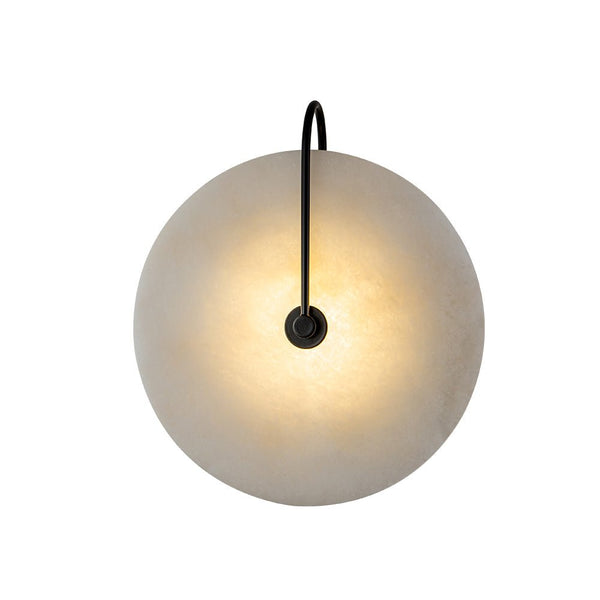 Thehouselights-Mid-century Wall Sconce With Circle Marble Shade-Wall Lights--