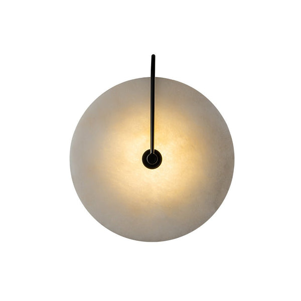 Thehouselights-Mid-century Wall Sconce With Circle Marble Shade-Wall Lights--