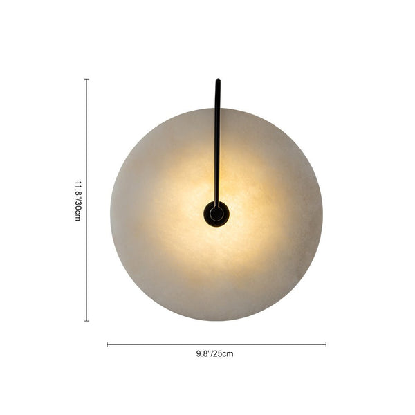 Thehouselights-Mid-century Wall Sconce With Circle Marble Shade-Wall Lights--