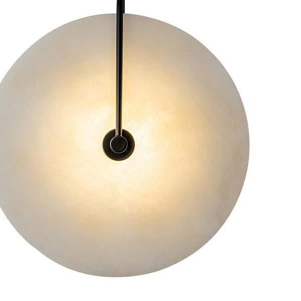 Thehouselights-Mid-century Wall Sconce With Circle Marble Shade-Wall Lights--