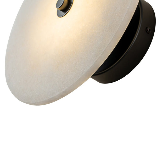 Thehouselights-Mid-century Wall Sconce With Circle Marble Shade-Wall Lights--