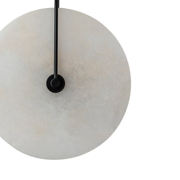 Thehouselights-Mid-century Wall Sconce With Circle Marble Shade-Wall Lights--