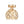 Thehouselights-Mini Antique Metal Crystal Gold Semi Flush Mount-Ceiling Light-Gold-