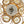 Thehouselights-Mini Antique Metal Crystal Gold Semi Flush Mount-Ceiling Light-Gold-