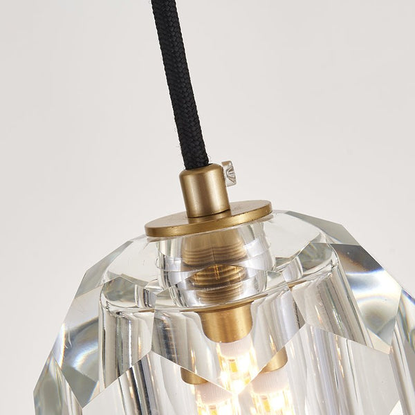 Thehouselights-Minimalist 1-light Crystal Pendant Light-Pendant--