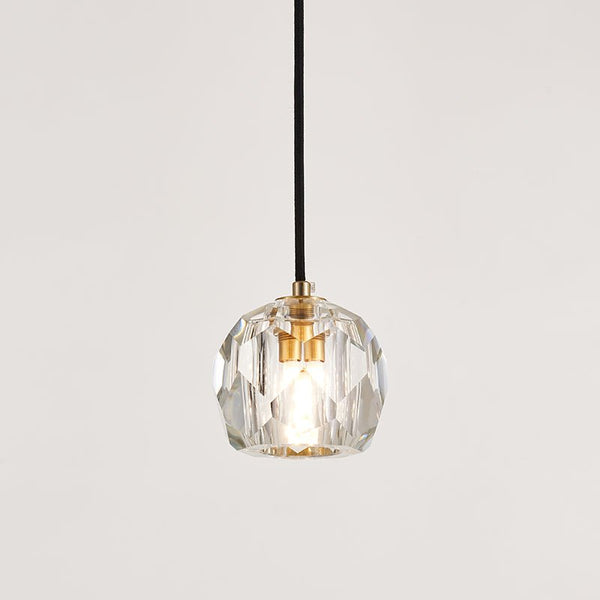 Thehouselights-Minimalist 1-light Crystal Pendant Light-Pendant--