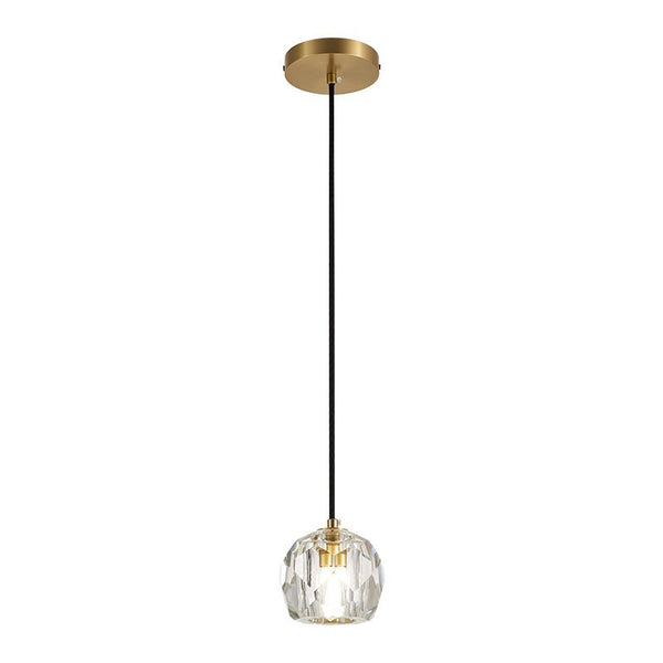 Thehouselights-Minimalist 1-light Crystal Pendant Light-Pendant--