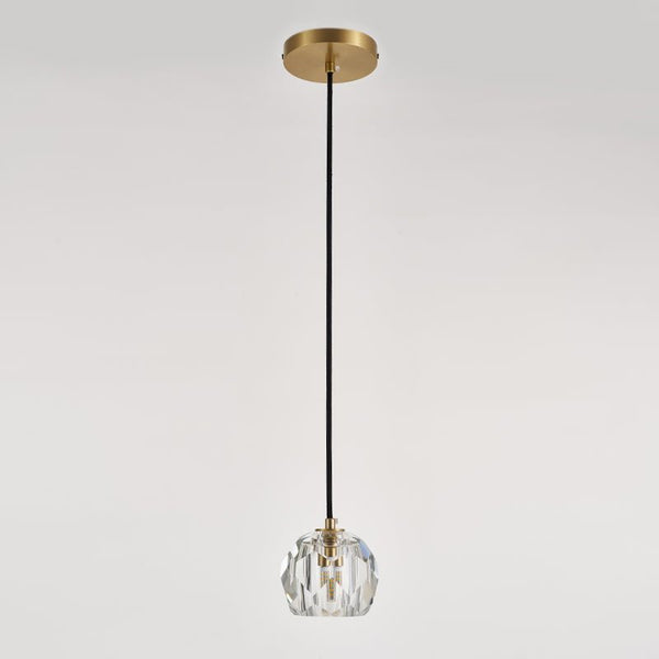 Thehouselights-Minimalist 1-light Crystal Pendant Light-Pendant--