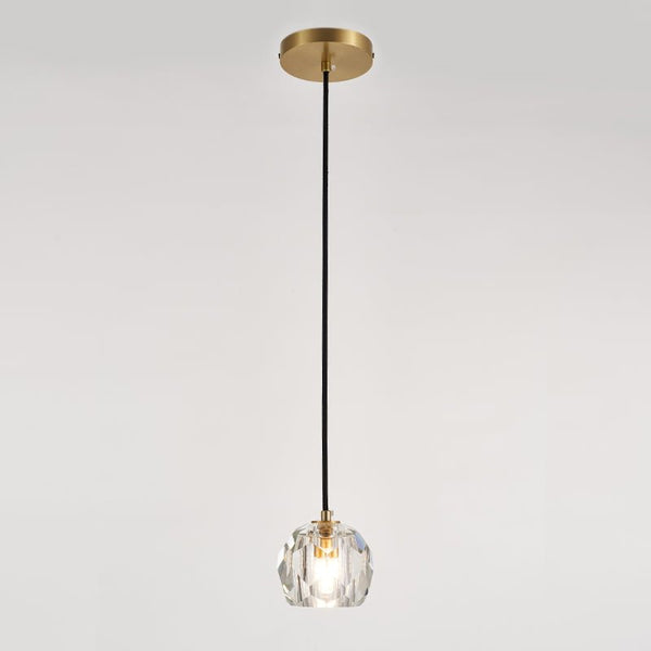 Thehouselights-Minimalist 1-light Crystal Pendant Light-Pendant--