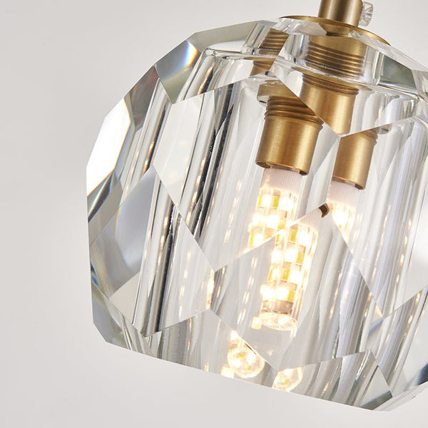 Thehouselights-Minimalist 1-light Crystal Pendant Light-Pendant--