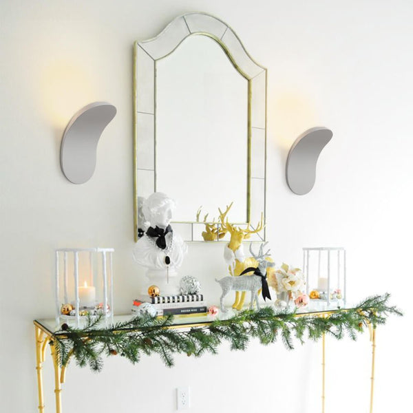 Thehouselights-Minimalist Modern Wall Sconce in Black/White Finish-Wall Lights-White-Warm White