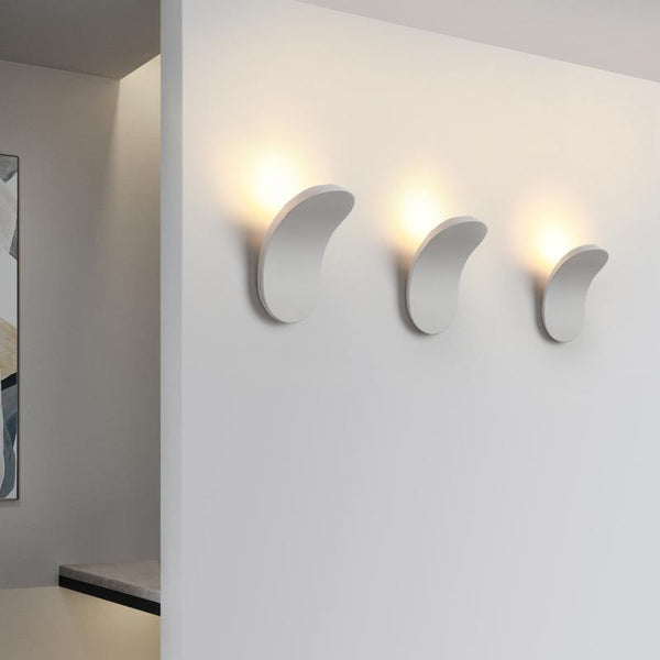 Thehouselights-Minimalist Modern Wall Sconce in Black/White Finish-Wall Lights-White-Warm White