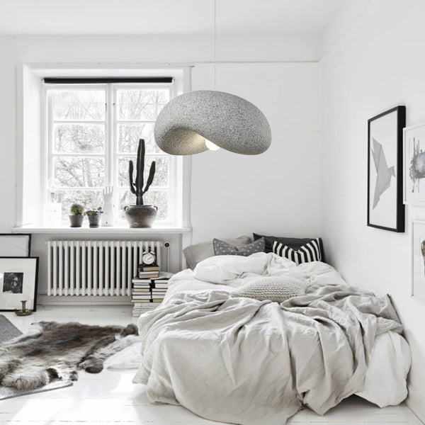 Thehouselights-Minimalist Spots Imitation Roughcast Handmade Pendant Light-Pendant-Light Gray-L