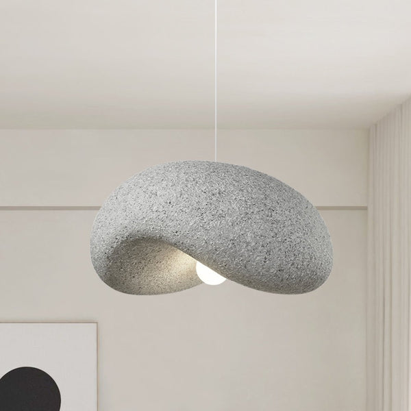 Thehouselights-Minimalist Spots Imitation Roughcast Handmade Pendant Light-Pendant-Light Gray-M