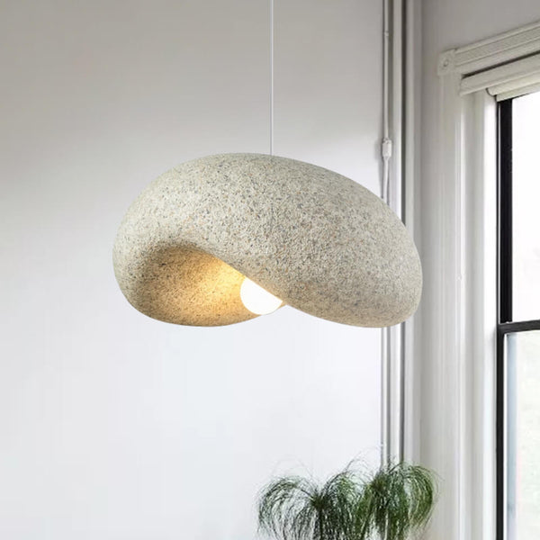 Thehouselights-Minimalist Spots Imitation Roughcast Handmade Pendant Light-Pendant-Light Yellow-L