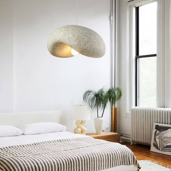 Thehouselights-Minimalist Spots Imitation Roughcast Handmade Pendant Light-Pendant-Light Yellow-L