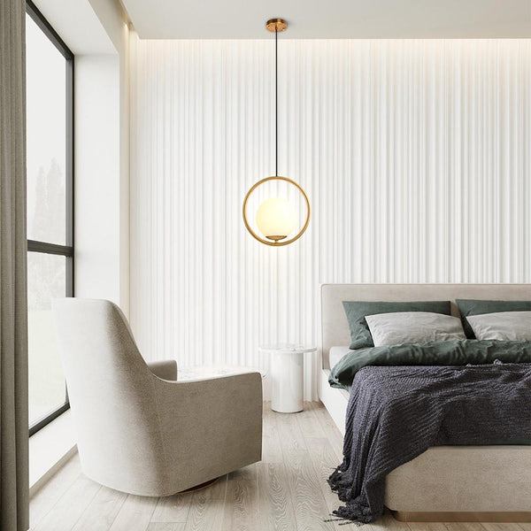 THEHOUSELIGHTS-Modern 1-Light Brass Kitchen Pendant Lighting-Pendant-S-Circle