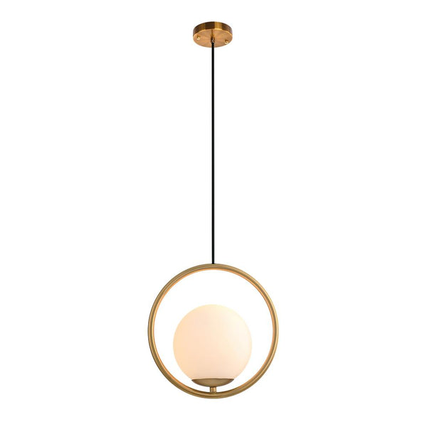 THEHOUSELIGHTS-Modern 1-Light Brass Kitchen Pendant Lighting-Pendant-S-Circle