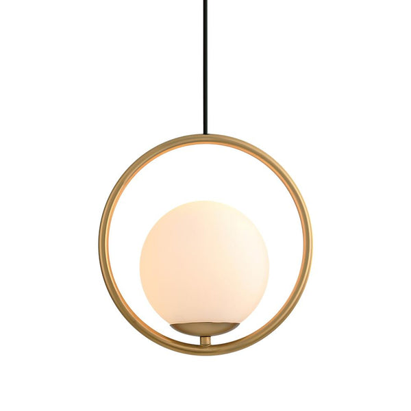THEHOUSELIGHTS-Modern 1-Light Brass Kitchen Pendant Lighting-Pendant-S-Circle