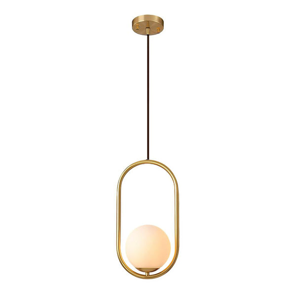 THEHOUSELIGHTS-Modern 1-Light Brass Kitchen Pendant Lighting-Pendant-S-Oval