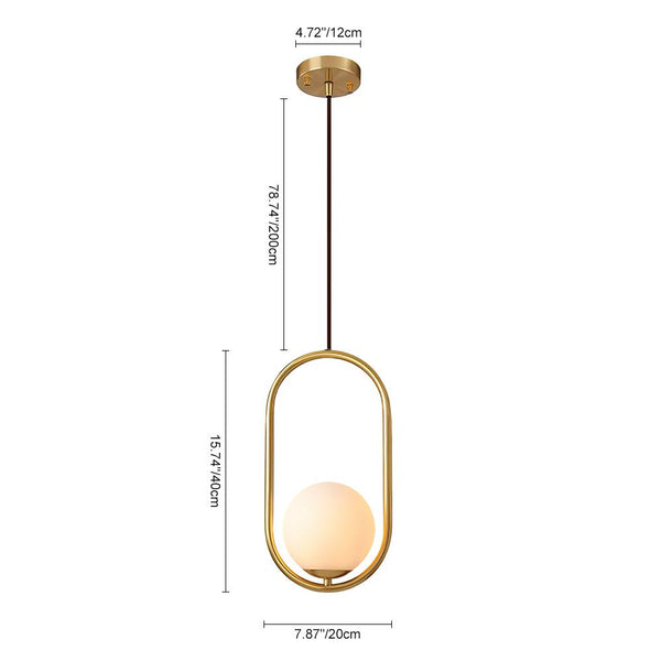 THEHOUSELIGHTS-Modern 1-Light Brass Kitchen Pendant Lighting-Pendant-S-Oval