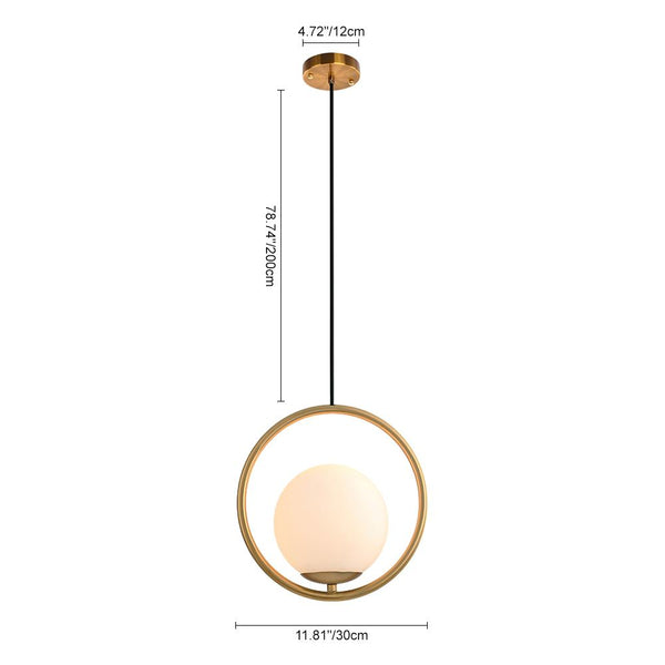 THEHOUSELIGHTS-Modern 1-Light Brass Kitchen Pendant Lighting-Pendant-S-Oval