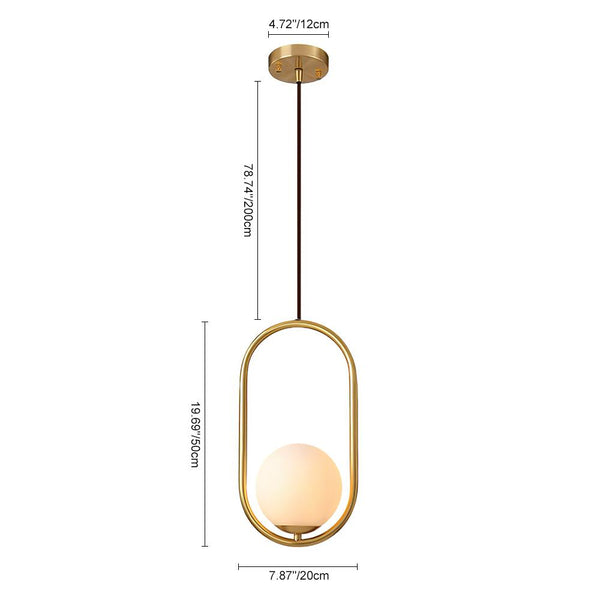 THEHOUSELIGHTS-Modern 1-Light Brass Kitchen Pendant Lighting-Pendant-S-Oval