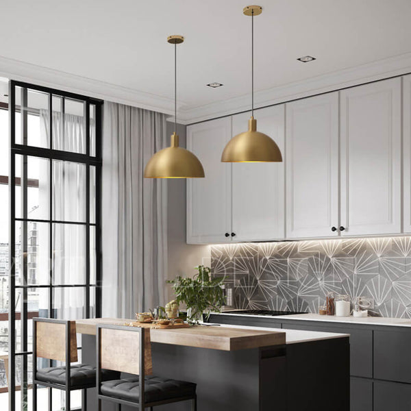 Thehouselights-Modern 1 Light Single Dome Pendant-Pendant--