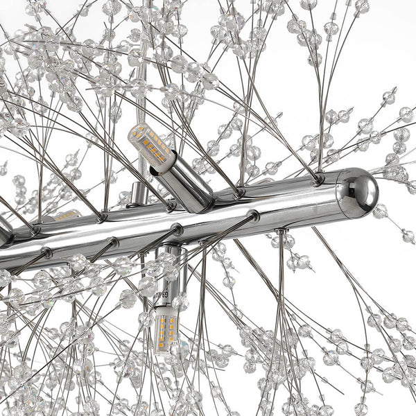 Thehouselights-Modern 12-Light Crystal Chandelier-Chandelier-Chrome-