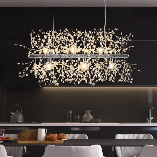 Thehouselights-Modern 9-Light Crystal Chandelier-Chandelier-Chrome-