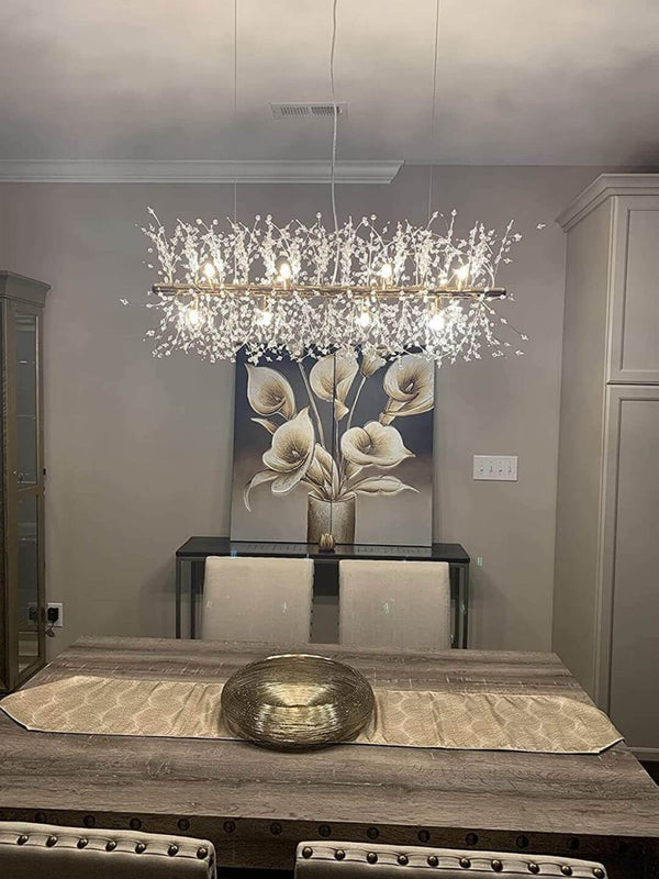 Thehouselights-Modern 9-Light Crystal Chandelier-Chandelier-Gold-