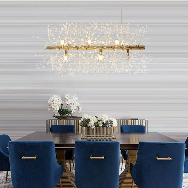Thehouselights-Modern 9-Light Crystal Chandelier-Chandelier-Gold-