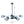 Thehouselights-Modern Blue Glass Bubble Chandelier-Chandelier--
