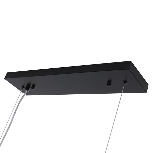 Thehouselights-Modern Clear Glass Globe Kitchen Island Chandelier-Chandelier-Black-