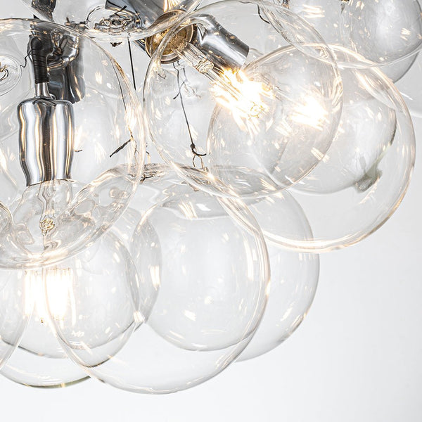 Thehouselights-Modern Cluster Bubble Glass Chandelier-Chandelier-Black-