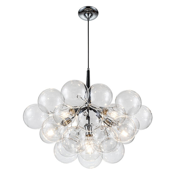Thehouselights-Modern Cluster Bubble Glass Chandelier-Chandelier-Black-